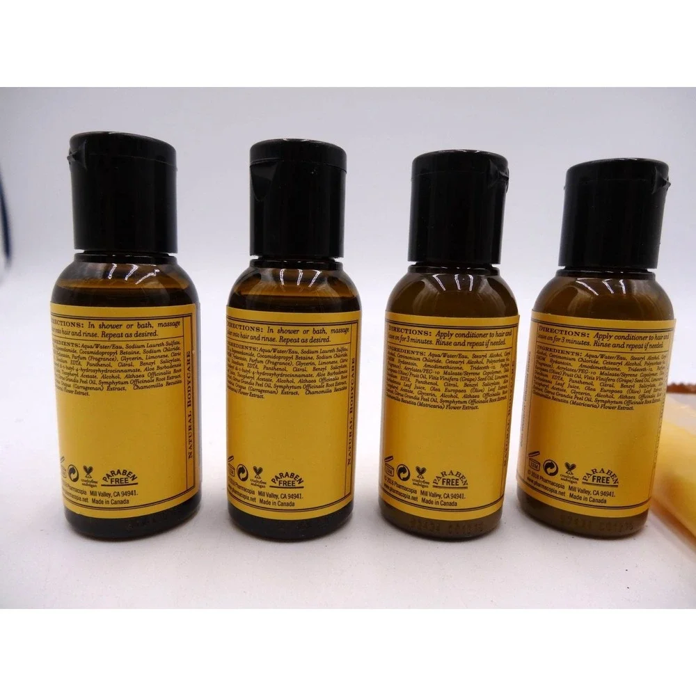 Pharmacopia Citrus Shampoo and Conditioner with Aloe Vera Travel Hotel Size 0.75